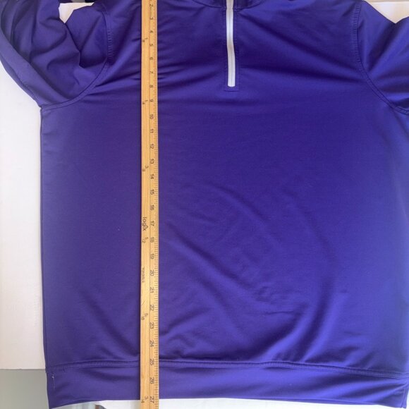 Peter Millar Summer Comfort Performance Golf Quarter-Zip Pullover Purple size L - Picture 7 of 9